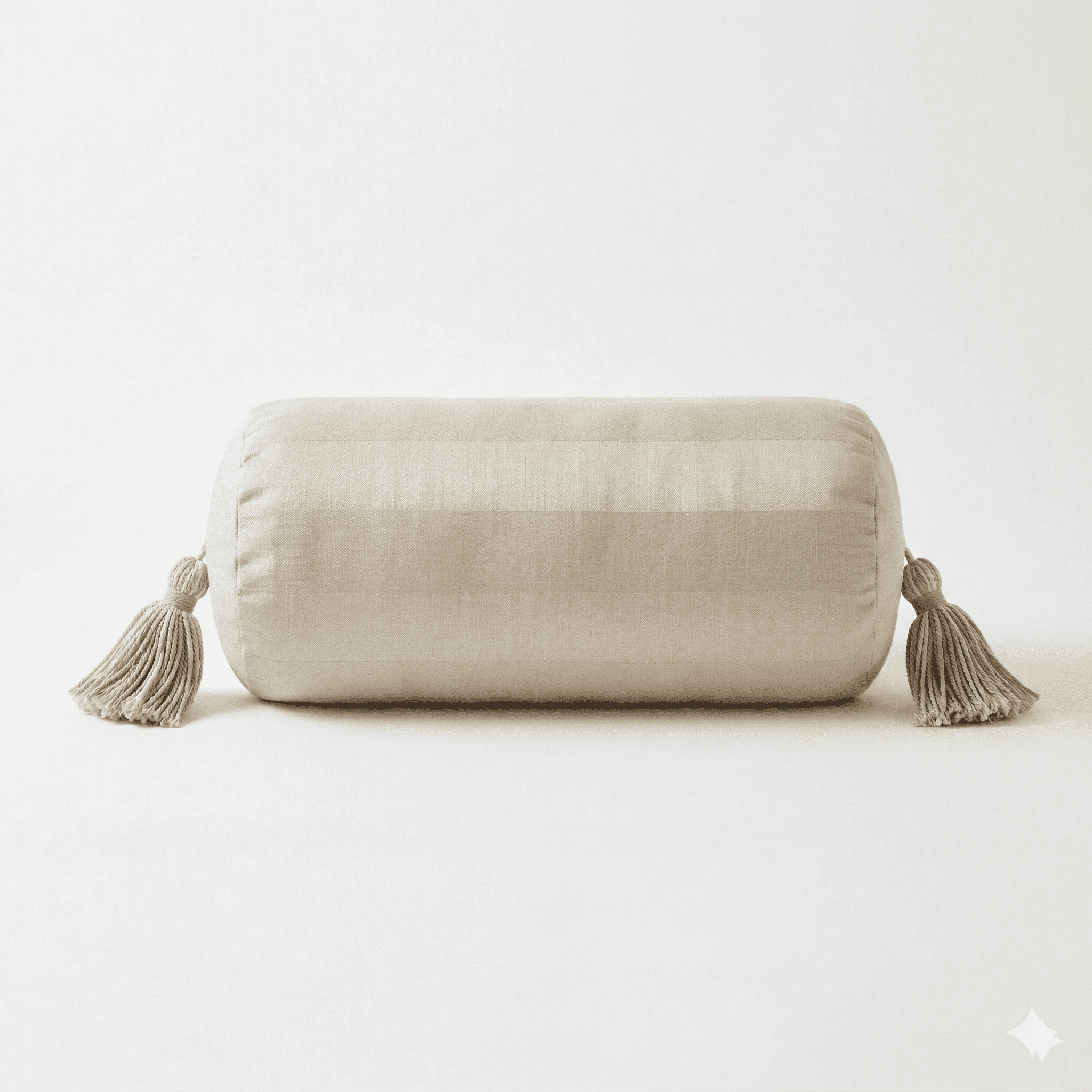 Moroccan cotton bolster, extra long lumbar pillow, king size bolster cover, hand-loomed cotton cushion, neutral home decor, quiet luxury textiles, boho chic bed pillow, textured cotton lumbar, Nestra home textiles.