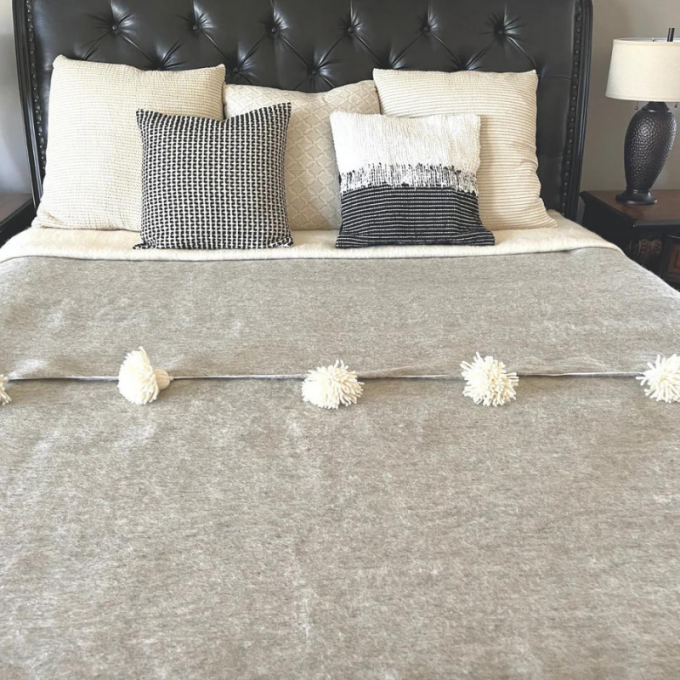 Moroccan PomPom Woven Blankets