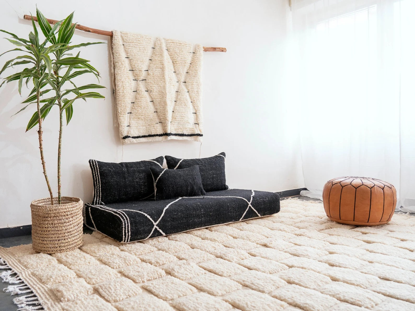 Boho Style Floor Sofa Seating Set, Living Room Sofa Set, Customized Red Floor Sofa Set, Handmade Floor Couches