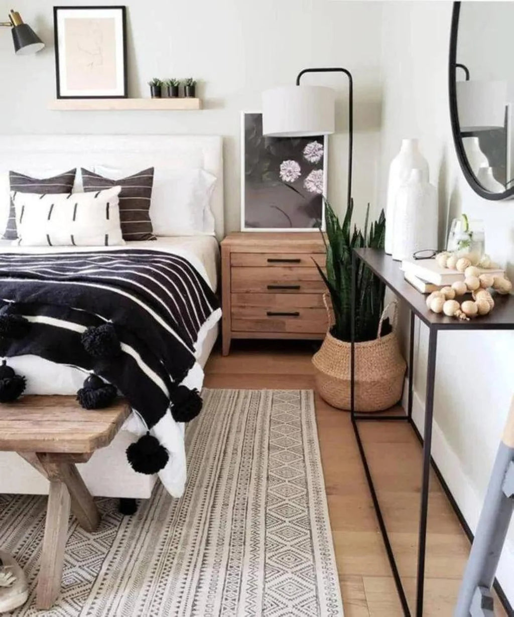 Moroccan Pompom throw blanket for sofa