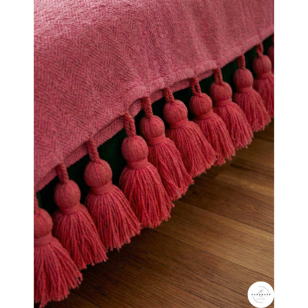 kelly order 2 Pink Moroccan pompom blanket